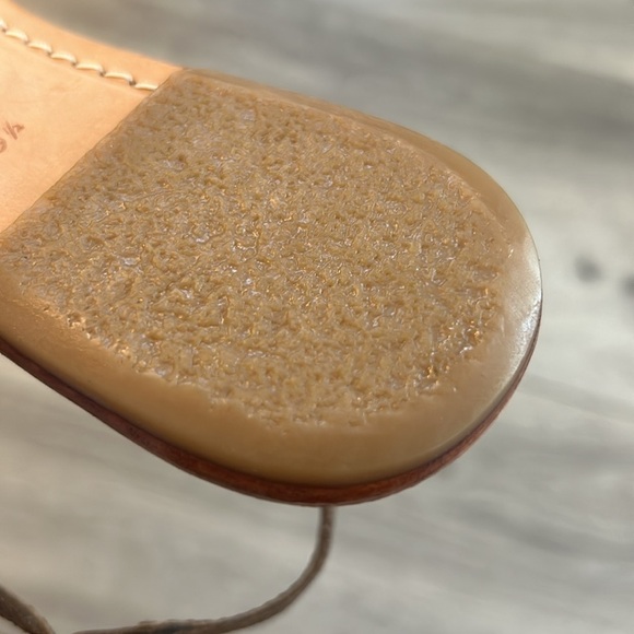 Sam Edelman Brown Sandals with Shell and Yellow Accents - Picture 5 of 6